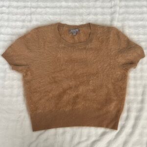 J. Crew Women's Cozy Brown Crew Neck Sweater